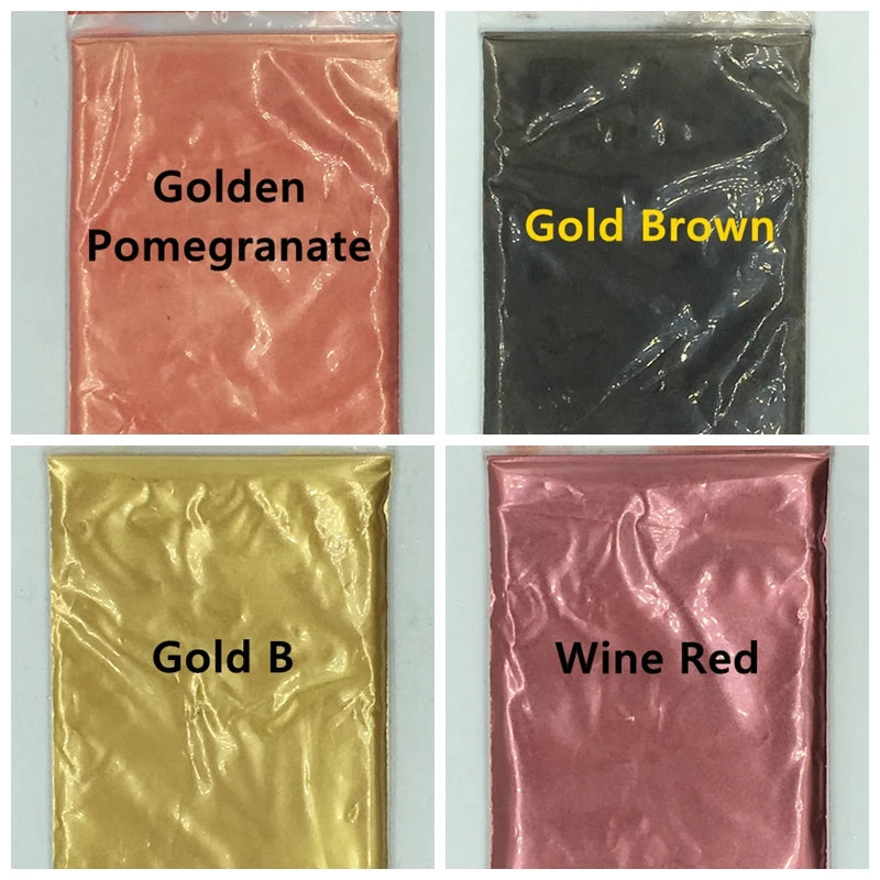 10g Mica Powder Pigment for Nail Glitter.Cosmetic, Resin with Pearlescent Pearl Luster, for DIY Soap Making, for Slime, DIY Craf