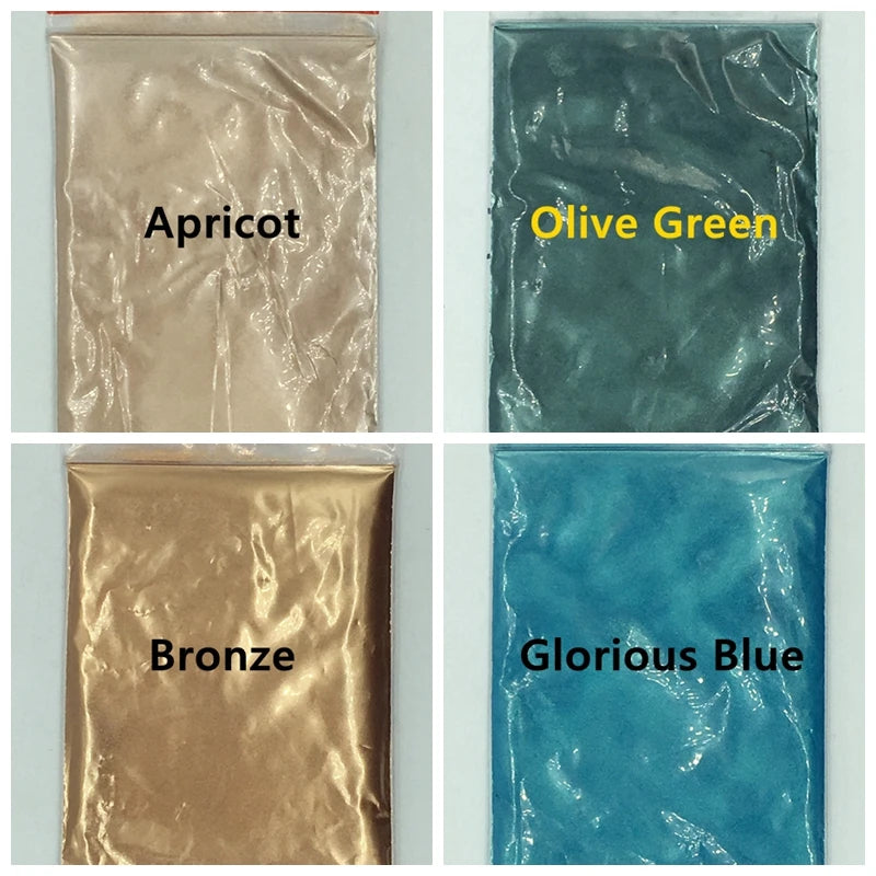 10g Mica Powder Pigment for Nail Glitter.Cosmetic, Resin with Pearlescent Pearl Luster, for DIY Soap Making, for Slime, DIY Craf