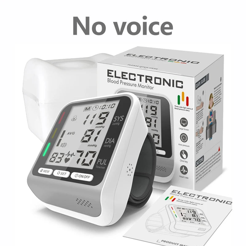 Tensiometer Or Finger Oximeter Medical Digital Blood Pressure Monitor Heart Rate Pulse Meter Household Automatic Tonometer