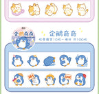100 pcs Kawaii Cloud Zoo Masking Washi Tape Cute Cat penguin Decorative Adhesive Tape Decora Diy Scrapbooking Sticker Label