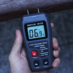 BSIDE Digital Wood Moisture Meter Professional Timber Damp Tester Handheld Hygrometer Lumber Detector EMT01 with HD LCD Display
