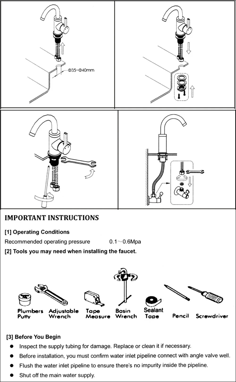 Rozin Matte Black Kitchen Faucet Deck Mounted Mixer Tap 360 Degree Rotation Stream Sprayer Nozzle Kitchen Sink Hot Cold Taps