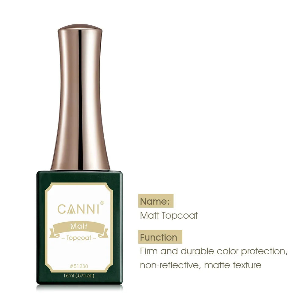 CANNI 16ml TPO FREE BaseCoat Topcoat Functional Gel Thick Basecoat Primer Diamond Glitter Matt Topcoat Nail Art UV LED Polish