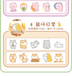 100 pcs Kawaii Cloud Zoo Masking Washi Tape Cute Cat penguin Decorative Adhesive Tape Decora Diy Scrapbooking Sticker Label