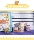 100 pcs Kawaii Cloud Zoo Masking Washi Tape Cute Cat penguin Decorative Adhesive Tape Decora Diy Scrapbooking Sticker Label