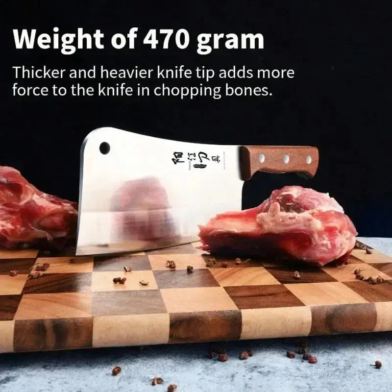 Heavy-Duty Butcher's Bone Cutting Knife-Thick Blade for Effortless Chopping, Large Bones-Professional-Grade Quality for Home Use - Nexvibe