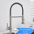 Rozin Matte Black Kitchen Faucet Deck Mounted Mixer Tap 360 Degree Rotation Stream Sprayer Nozzle Kitchen Sink Hot Cold Taps