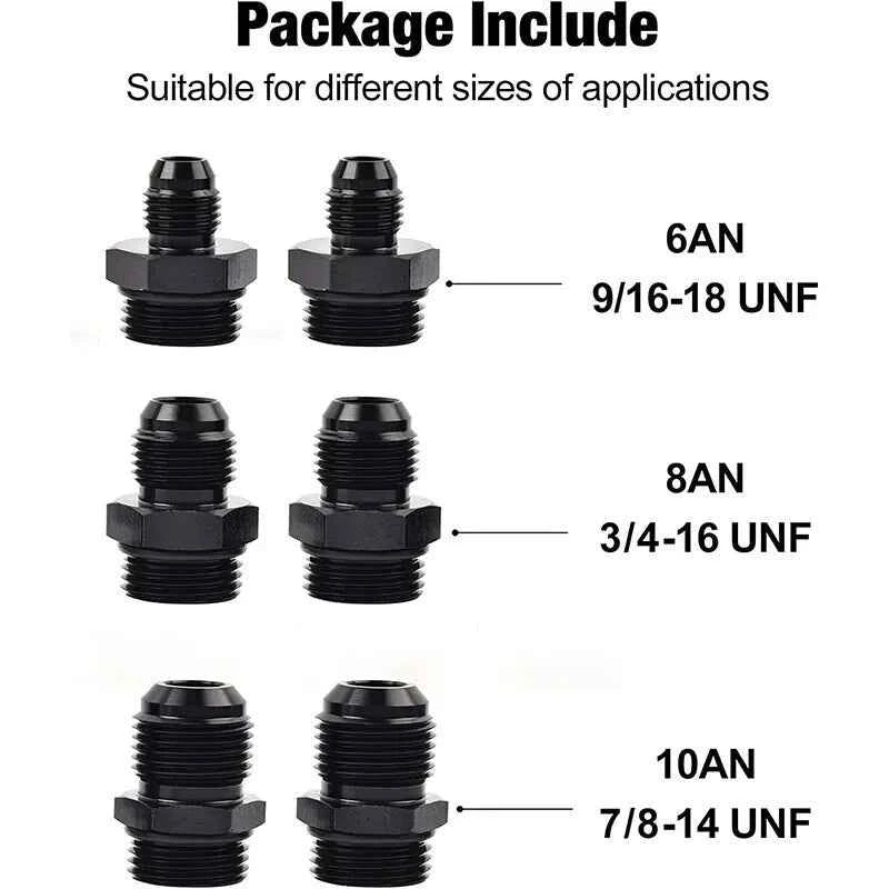 High Flow Inline Fuel Filter 100 Micron Cleanable 6AN 8AN 10AN Adapter Universal