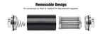 High Flow Inline Fuel Filter 100 Micron Cleanable 6AN 8AN 10AN Adapter Universal - United States