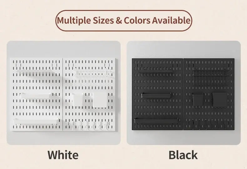 Home & Office Desktop Pegboard: Height-Adjustable Standing Storage Rack for Supplies, Also for Decorative Figurine Display - Nexvibe