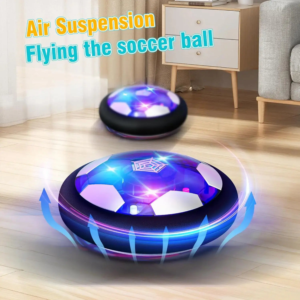 Hover Soccer Ball Kids Toy With Protective Foam Bumper And Colorful LED Lights ForBoys And Girls  (Battery supply) - Nexvibe