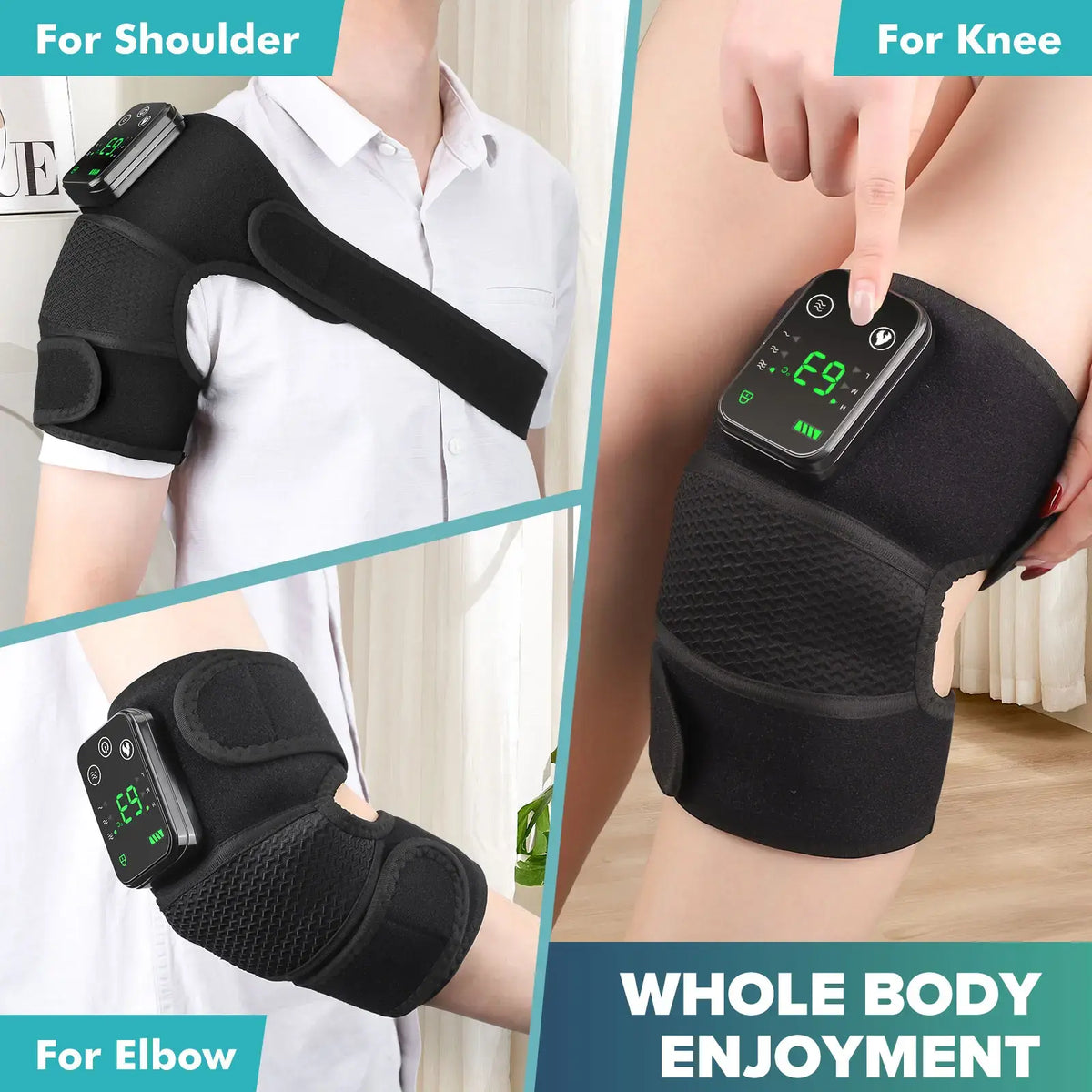 Intelligent Electric Heating Knee Protection Massage Warm Compress Joint Protection Neck Shoulder Knee Vibration Device - Nexvibe