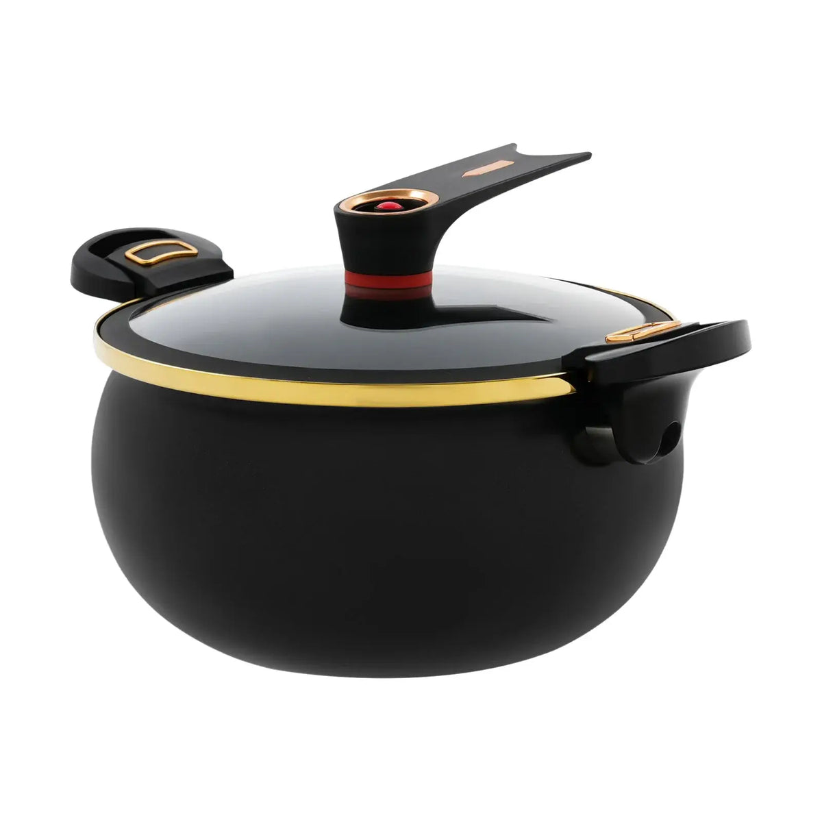 Iron Micro Pressure Cooker, 8.45Qt Capacity Non-Stick Pot with Safe Auto Pressure Release Valve for Induction Gas Electric Stove - Nexvibe