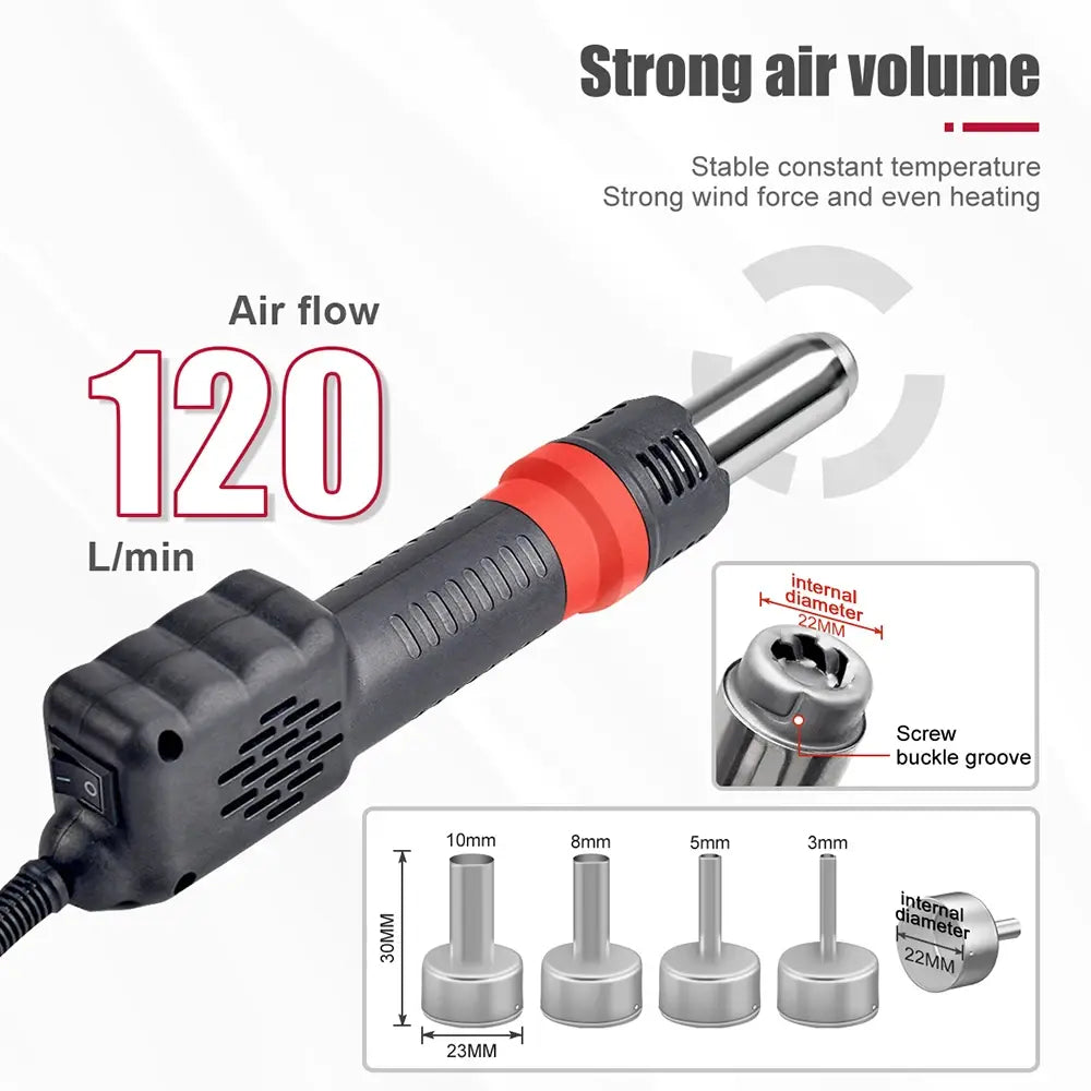 JCD 750W Micro Heat Gun Rework Soldering Air Station LCD Digital Hair Dryer 220V 110V For BGA SMD Hot Air Soldering