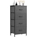 JHK Dresser For Bedroom With 4 Fabric Drawers Nightstand Wardrobe Steel Frame Closet For Clothes Storage Cabinet