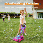 JOYFY Bubble Lawn Mower Bubble Machine Summer Outdoor Toys Pink Bubble Blower for Kids 3-6 Birthday Gifts - Nexvibe