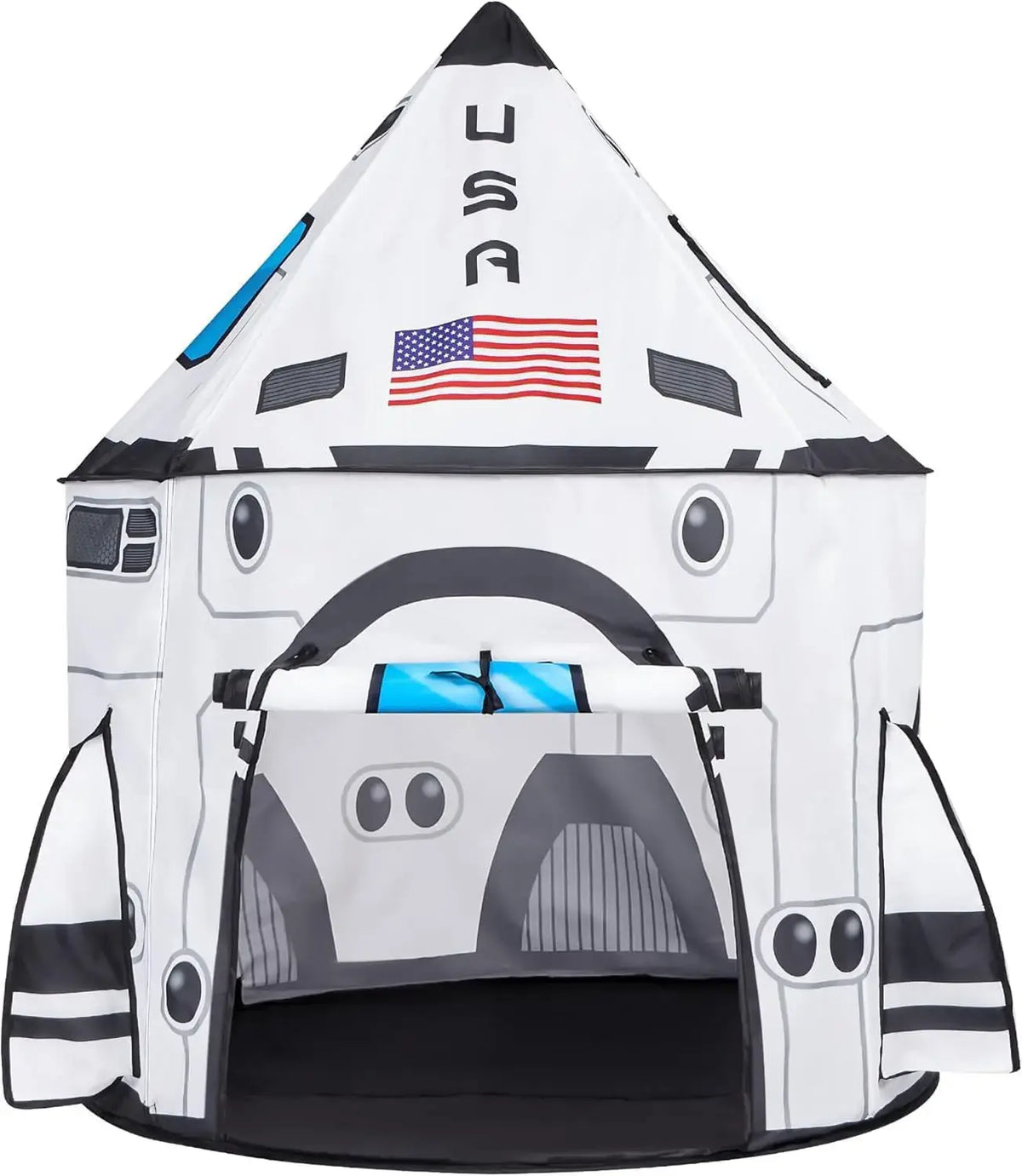 Joyfy Rocket Ship Play Tents Set Pop up Play house with Tunnel 3-Piece Play Tent for Kids Pretend Play Birthday Gift - Nexvibe