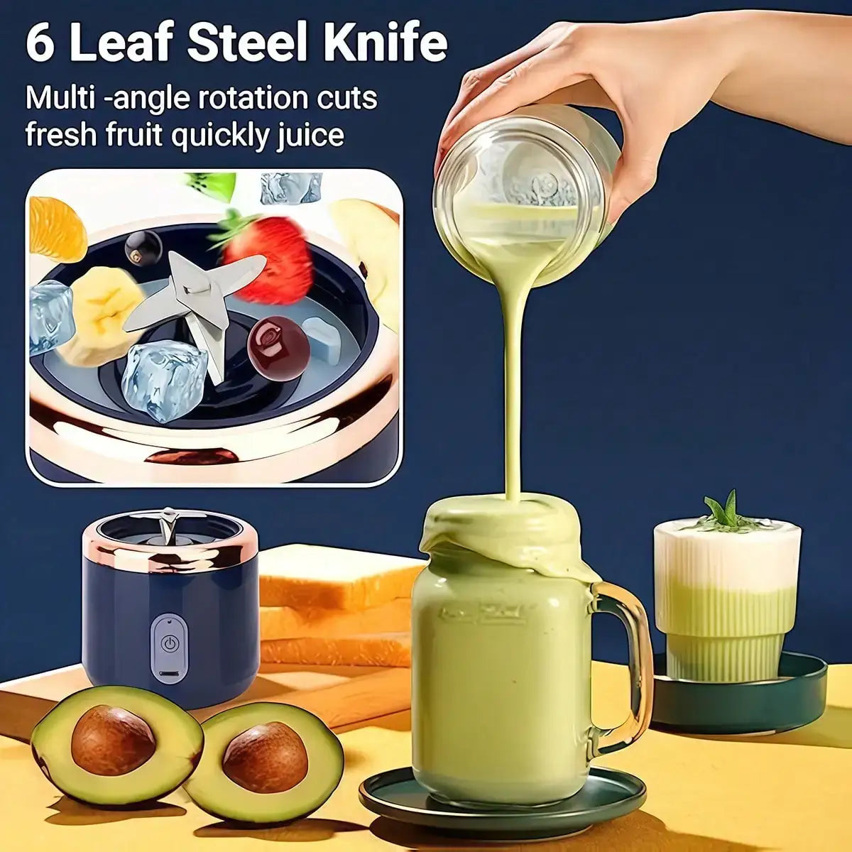 Juicer Blender for Kitchen & Gym, Powerful Fruit & Vegetable Blender with Juice Cup, Ideal Gift for Mom, Household Appliances - Nexvibe