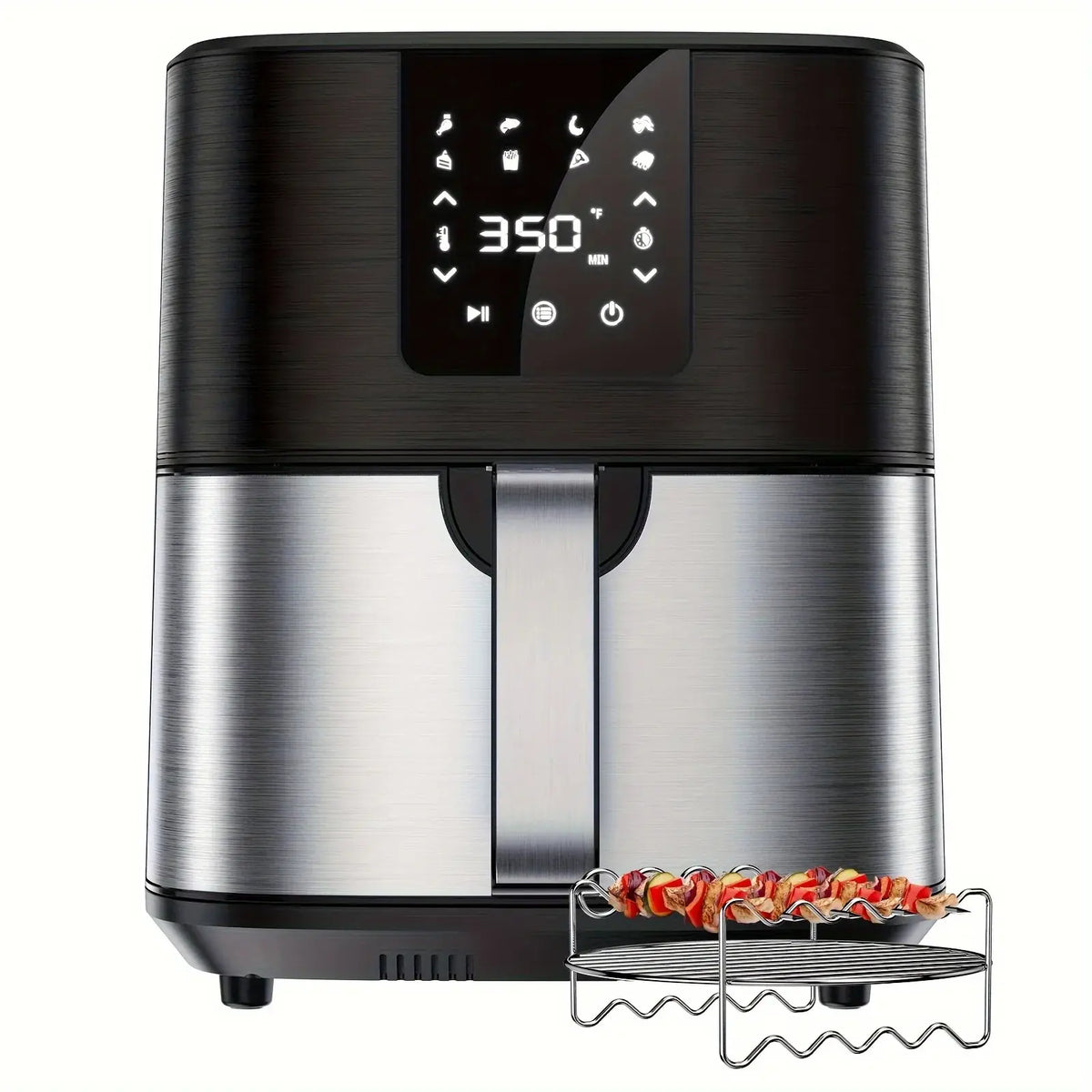 KitCook Large Air Fryer, 1500W 7QT AirFryer Cooker, Adjustable Temperature 100-400°F, 8 Presets Menu, Digital Touch Screen, Nons - Nexvibe