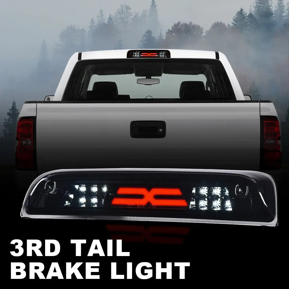 Led Rear Third Brake Light Lamp Fit for 2014-2018 Chevy Silverado Gmc Sierra X Style 3D Led Bar Black Dot-Certified 23509162 - Nexvibe