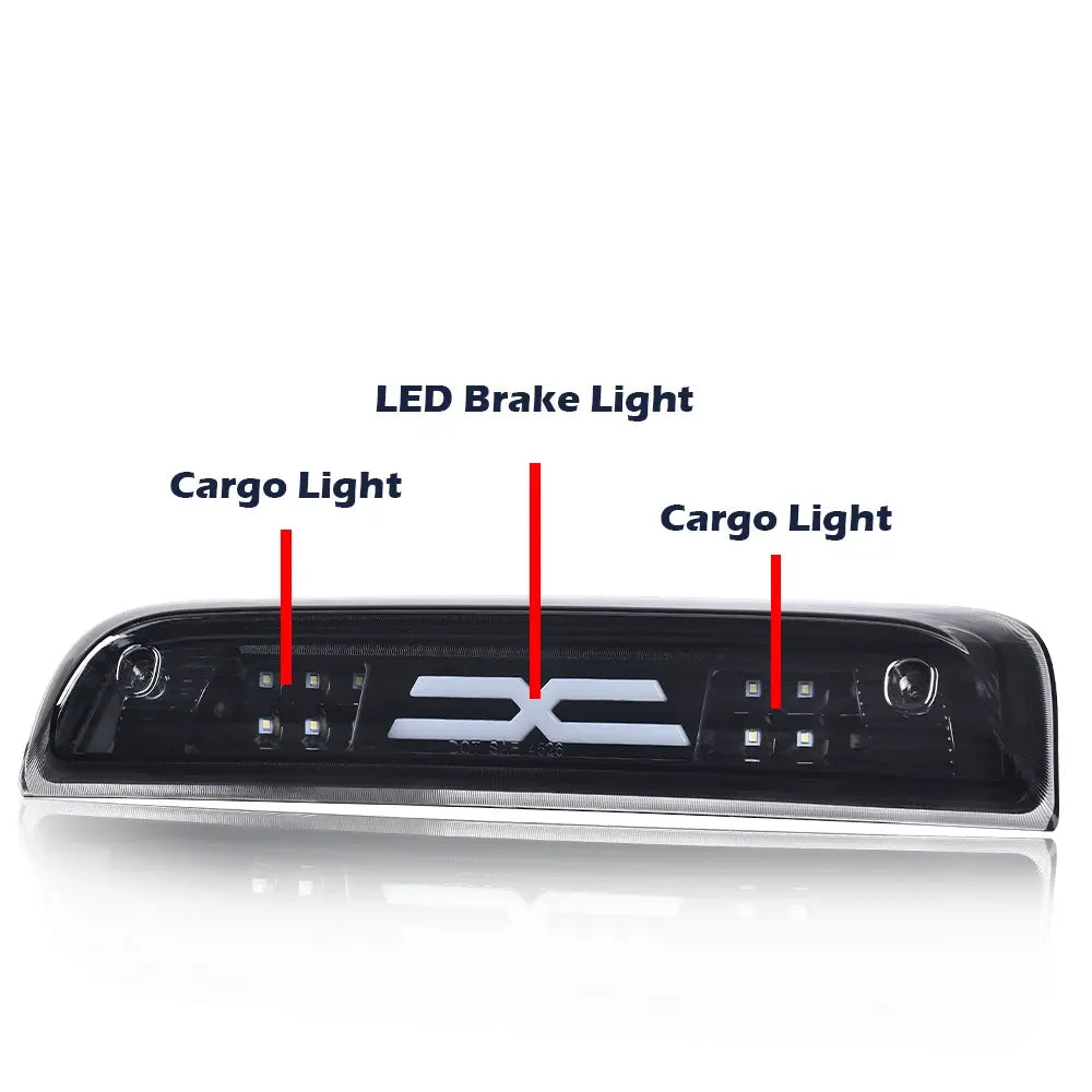 Led Rear Third Brake Light Lamp Fit for 2014-2018 Chevy Silverado Gmc Sierra X Style 3D Led Bar Black Dot-Certified 23509162 - Nexvibe