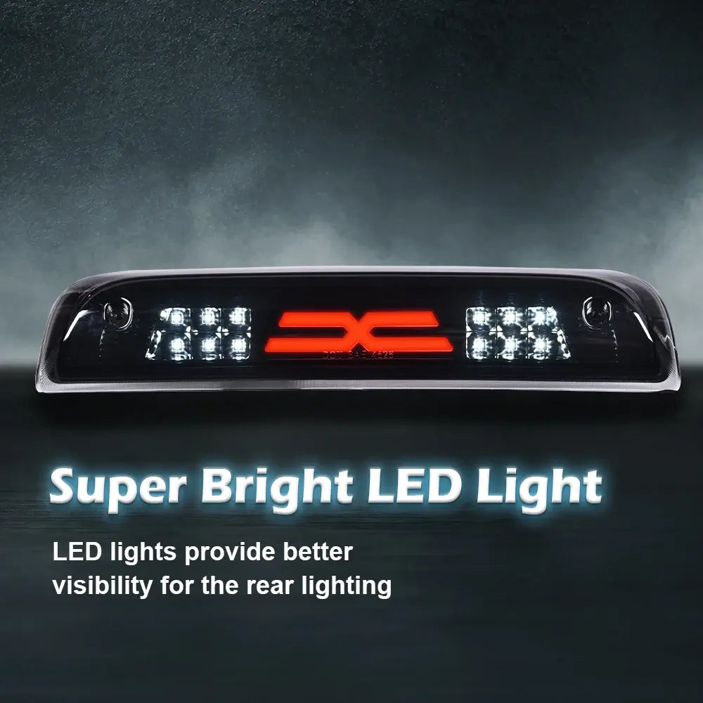 Led Rear Third Brake Light Lamp Fit for 2014-2018 Chevy Silverado Gmc Sierra X Style 3D Led Bar Black Dot-Certified 23509162 - Nexvibe