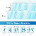 MCQ 2 Inch Soft Bed Mattress Full Size Memory Foam Gel Breathable Cooling Mattress Soft Bed Topper Home Bedroom