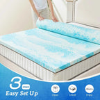 MCQ 2 Inch Soft Bed Mattress Full Size Memory Foam Gel Breathable Cooling Mattress Soft Bed Topper Home Bedroom Furniture