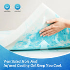 MCQ 2 Inch Soft Bed Mattress Full Size Memory Foam Gel Breathable Cooling Mattress Soft Bed Topper Home Bedroom