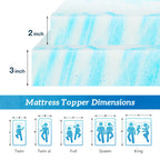 MCQ 2 Inch Soft Bed Mattress Full Size Memory Foam Gel Breathable Cooling Mattress Soft Bed Topper Home Bedroom