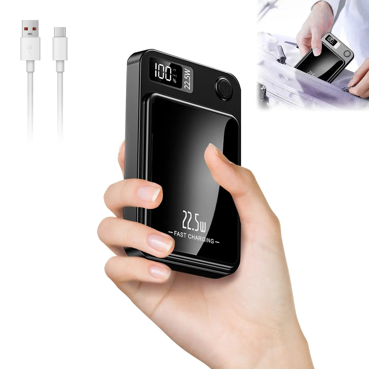 Magnetic Power Bank Wireless 10000Ah Portable 22.5W Fast Charging LED Digital For magsafe For iPhone 17 16 15 Por Max
