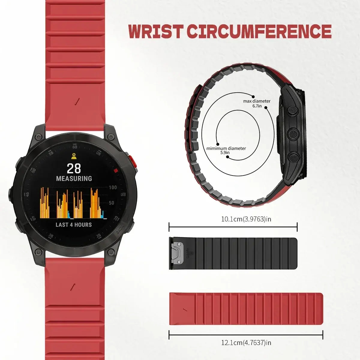 Magnetic Silicone Strap For Garmin Fenix 8 47mm 51mm 7 7x 6 6X Pro 5X 5Plus 22/26mm QuickFit Bracelet For Gen 2/Descent Mk1 Band - Nexvibe
