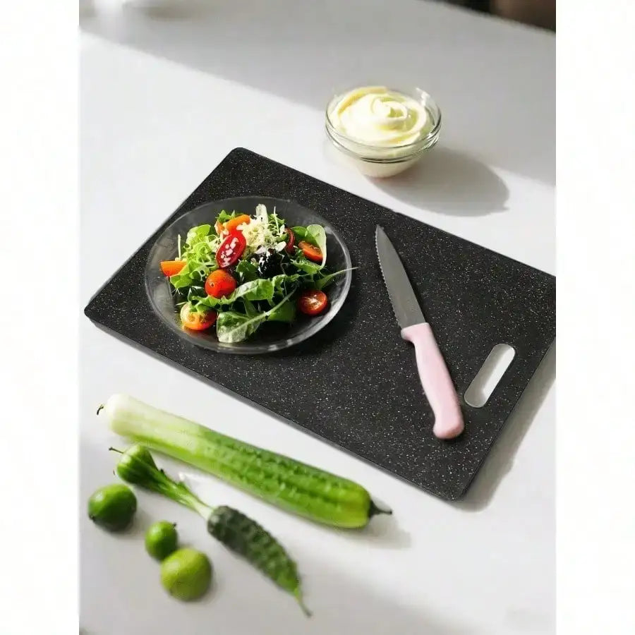Marble Pattern Cutting Board Set (1/3 Pcs) – Multifunctional Kitchen Prep Board for Raw/Cooked Separation, Fruits & Kids’ Meals - Nexvibe