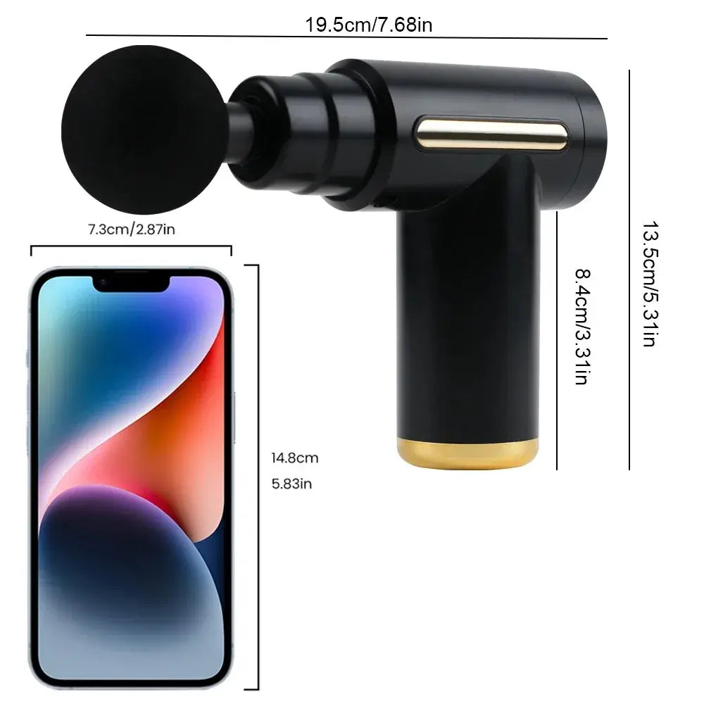 Mini Massage Gun Portable Deep Tissue Fascia Gun Lightweight Adjustable Speed Handheld Muscle Massager for Body Pain Relief - Nexvibe