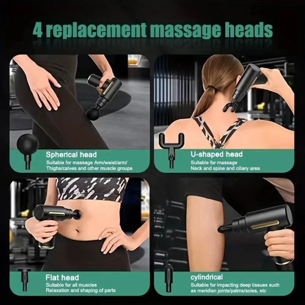 Mini Massage Gun Portable Deep Tissue Fascia Gun Lightweight Adjustable Speed Handheld Muscle Massager for Body Pain Relief - Nexvibe