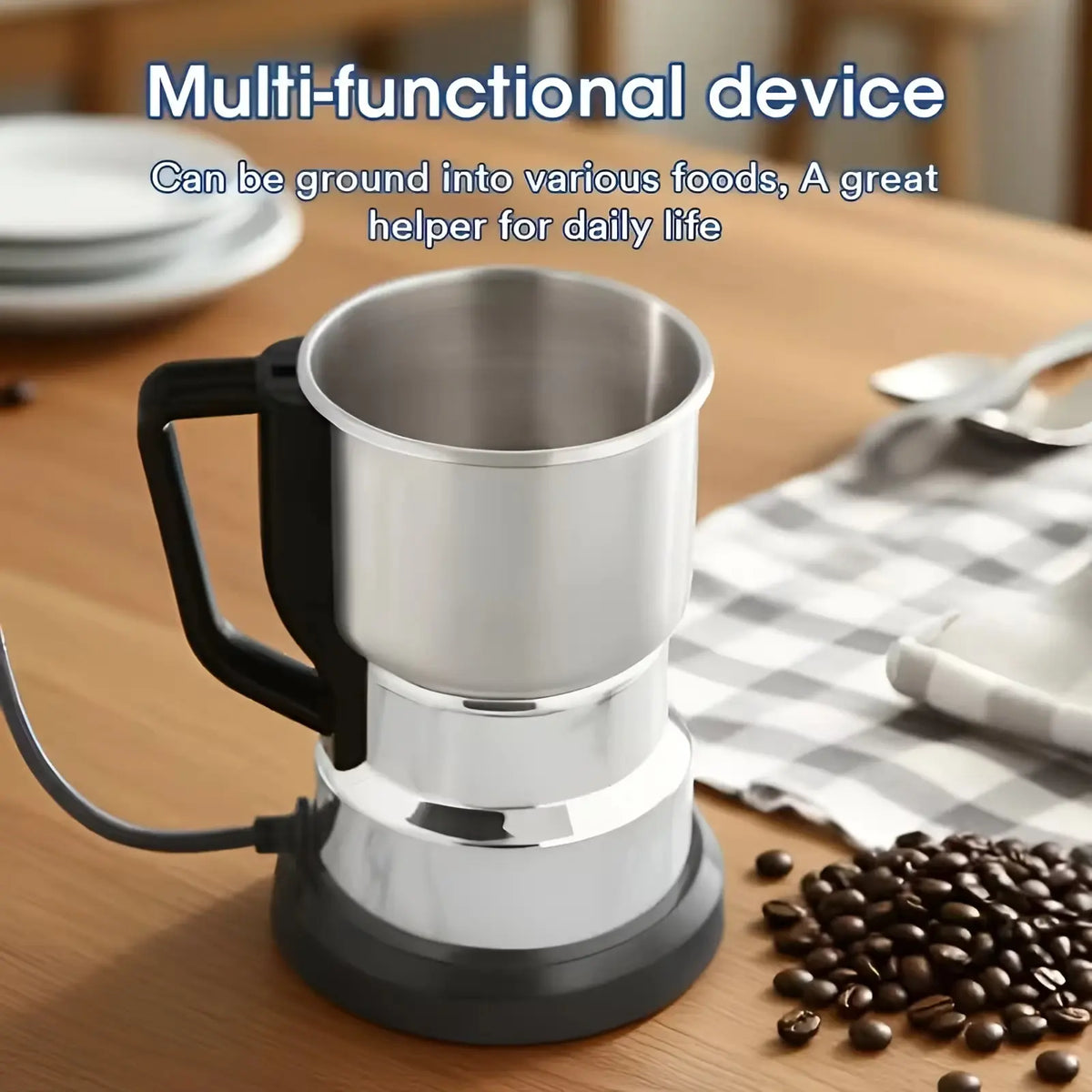 Multi-functional Electric Grinder, High-power Food-grade Coffee & Grain Grinder, Ideal Gift for Coffee & Whole Grain Lovers - Nexvibe