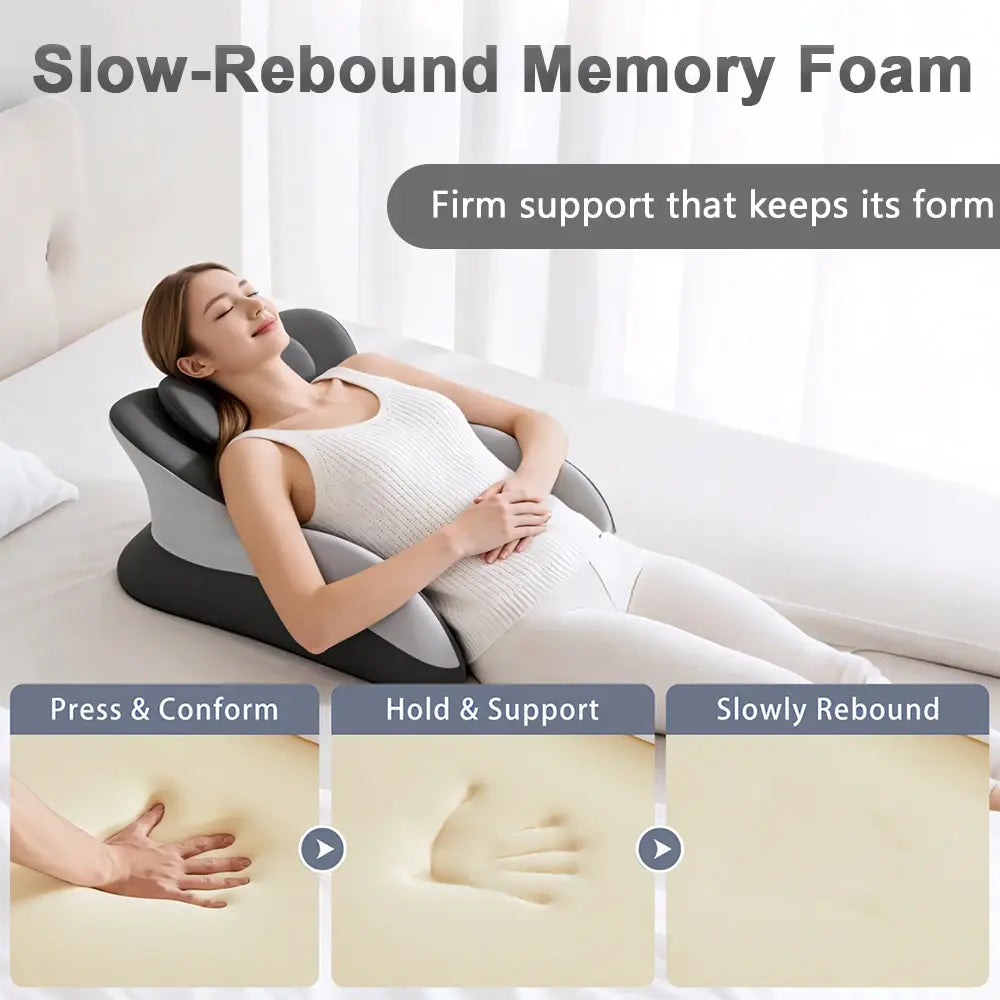 Multifunctional Memory Foam Prone Reading Pillow Relieve Neck Arm Fatigue Removable Headrest Anti-Slip Ideal for Bed Reading Wat - Nexvibe