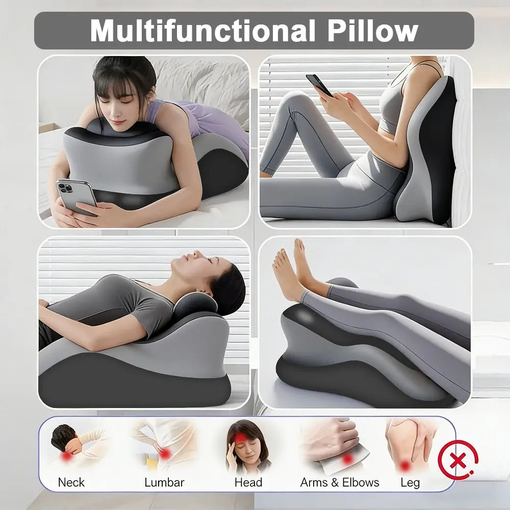 Multifunctional Memory Foam Prone Reading Pillow Relieve Neck Arm Fatigue Removable Headrest Anti-Slip Ideal for Bed Reading Wat - Nexvibe
