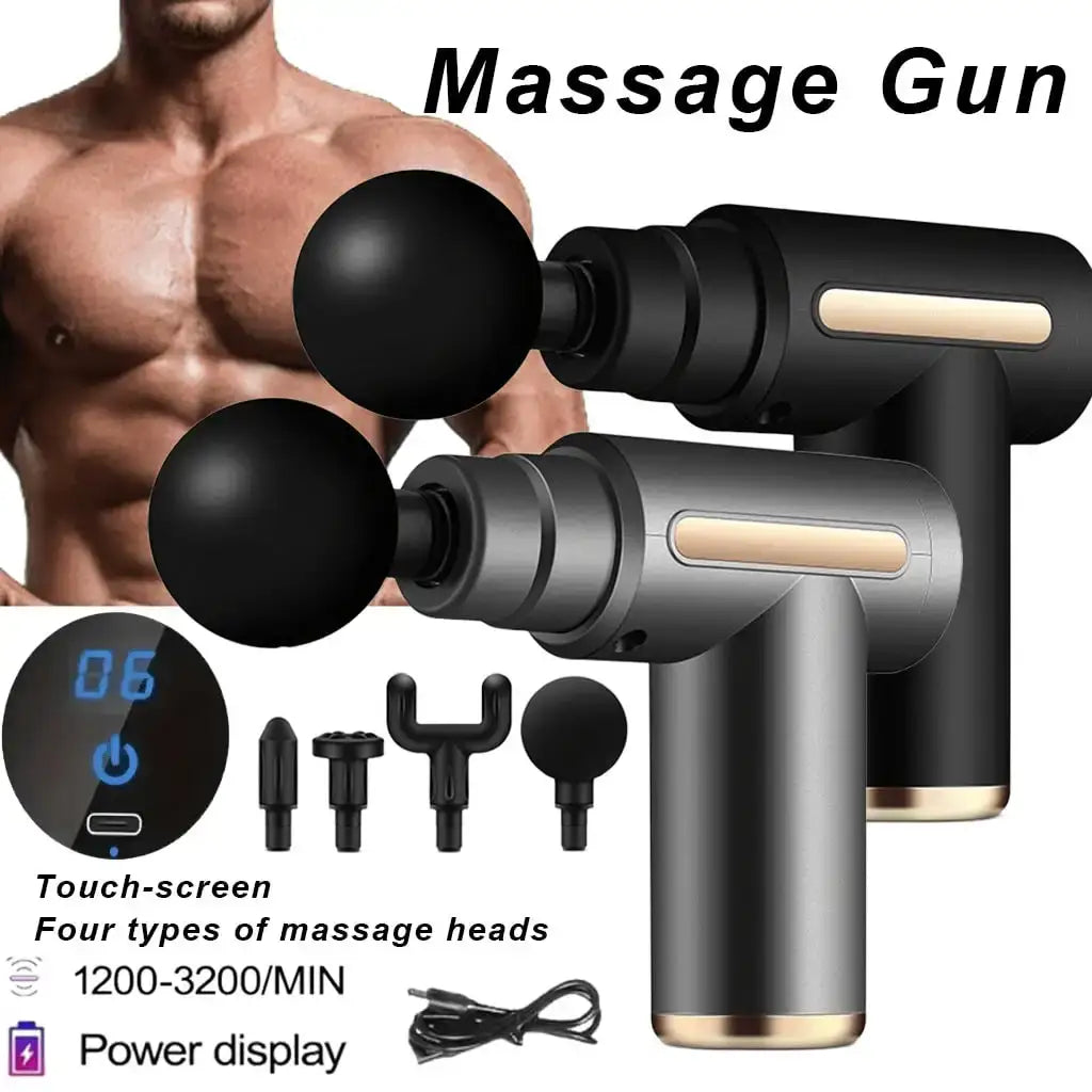 Muscle Relaxation Mini Massage Gun, Suitable For Full-Body And Arm And Back Massage. Mini And Compact, Portable, Type-C Charging, Handheld Electric Muscle Massager To Relax Muscles After Exercise And Fitness - Nexvibe