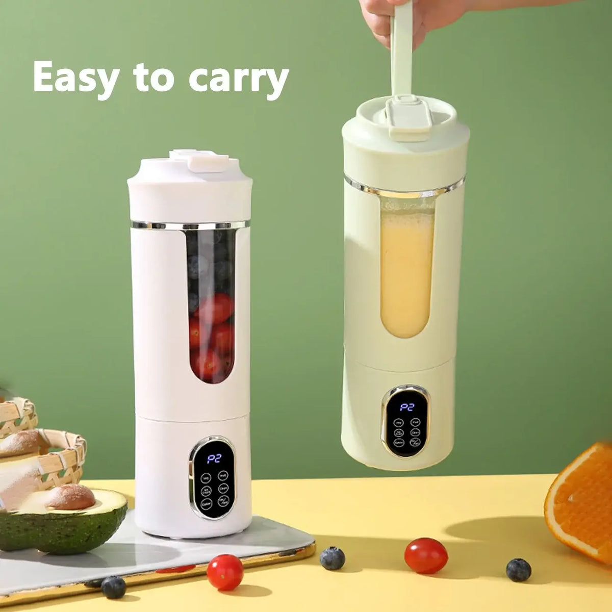 New 530ml Portable Juicer Wireless USB Charging Crushed Ice Electric Juicing 12 Blade 4 Gears 7.4V Mini Fresh Juice Blender - Nexvibe