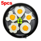 New Stainless Steel Fried Egg Mold Heart Pancake Maker Breakfast Baking Omelette Rings Cooking Tools Kitchen Accessories Gadget - Nexvibe