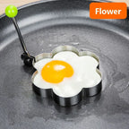 New Stainless Steel Fried Egg Mold Heart Pancake Maker Breakfast Baking Omelette Rings Cooking Tools Kitchen Accessories Gadget - Nexvibe