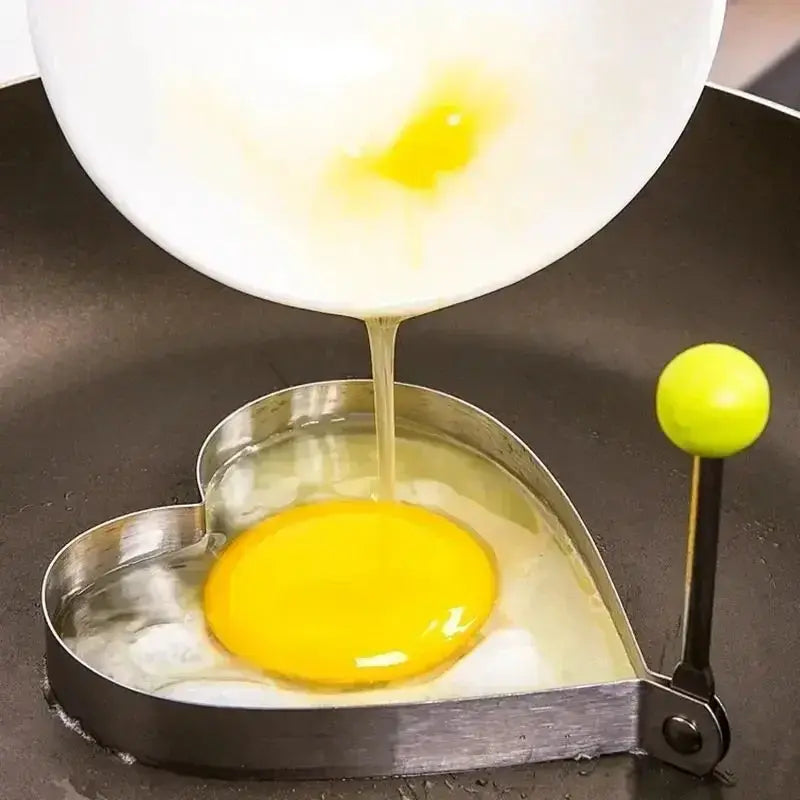 New Stainless Steel Fried Egg Mold Heart Pancake Maker Breakfast Baking Omelette Rings Cooking Tools Kitchen Accessories Gadget - Nexvibe