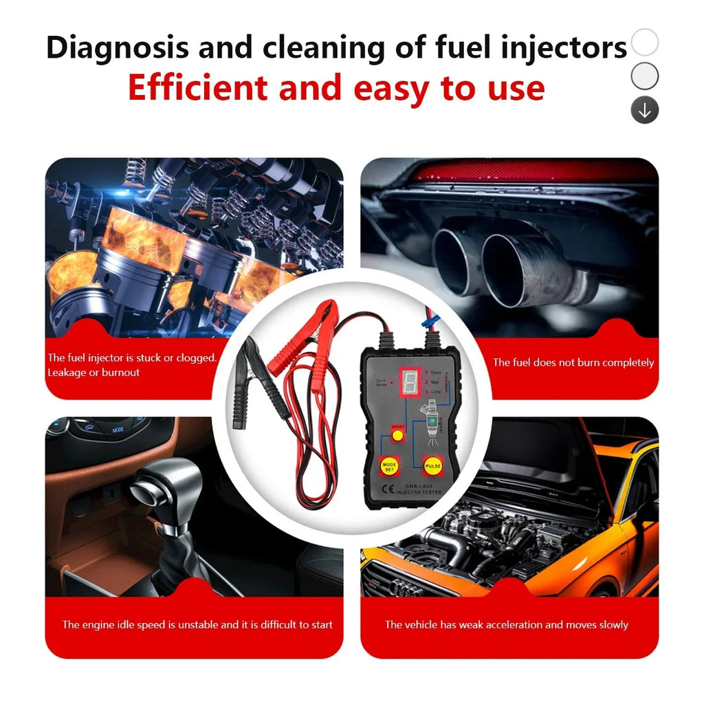 Newest Fuel System Scan Tool Automotive Cleaning Tool Kit Injector Flush Cleaner Car Fuel Injector Tester Portable 4