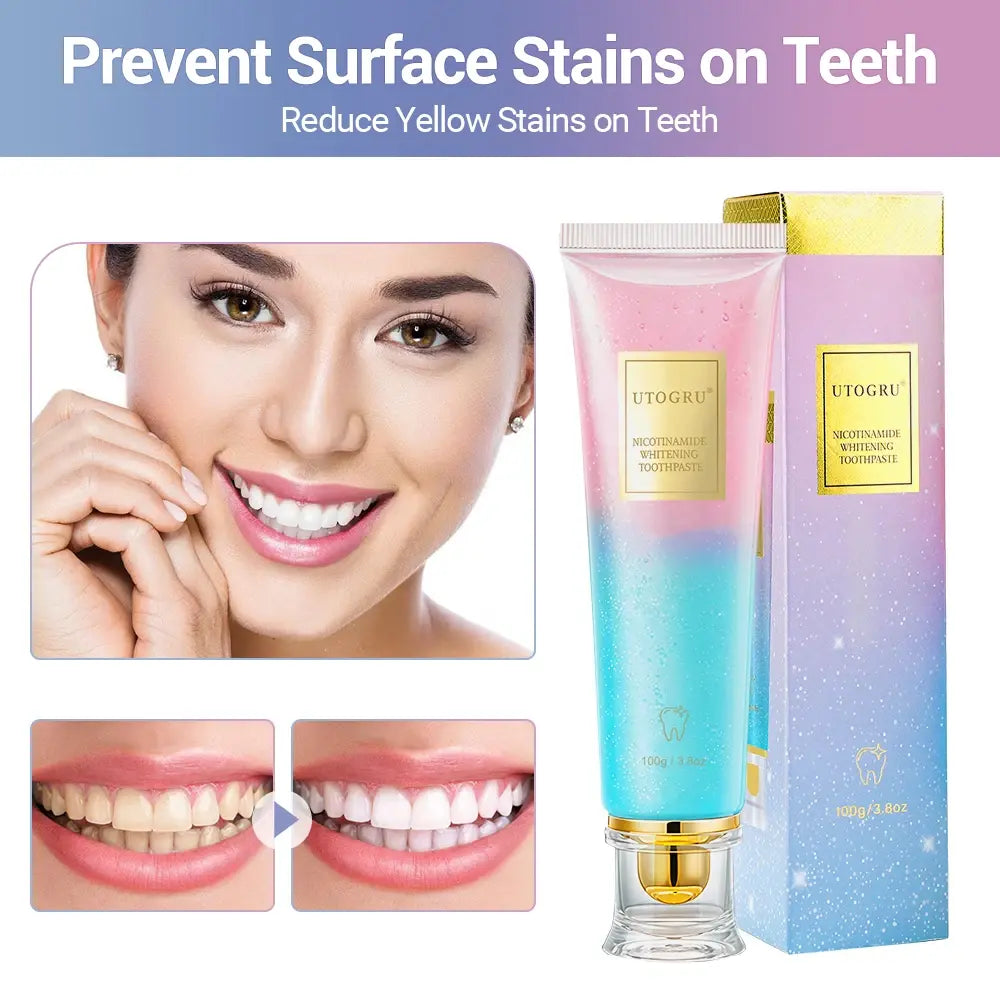 Niacinamide Whitening Toothpaste Refreshing Clean Teeth For Men And Women Fresh Breath Toothpaste To Remove Surface Stains - Nexvibe