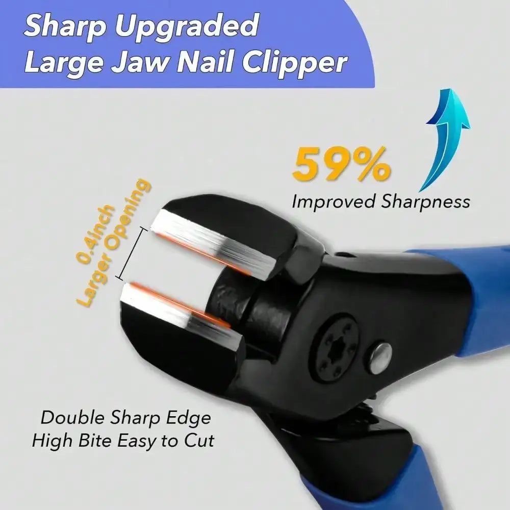 Oversized Toenail Clippers For Adults With Thick Hard And Ingrown Nails Heavy Duty Wide Jaw Design With Anti Slip Long Handle For Men And Seniors - Nexvibe