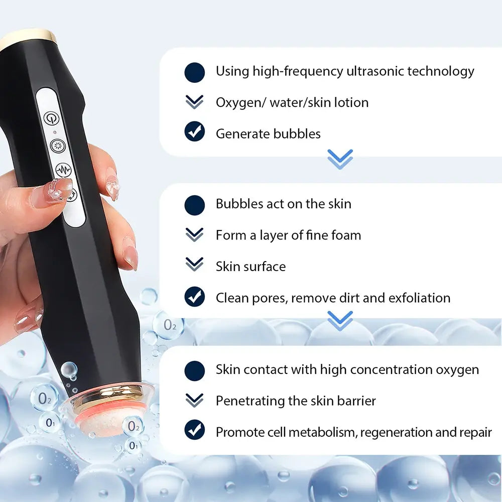 Oxygen Bubble Pen 7 Color Facial CO2 Oxygen Bubble Machine Can Be Matched Serum Gel Facial Skin Care Device Facial SPA CO2 - Nexvibe