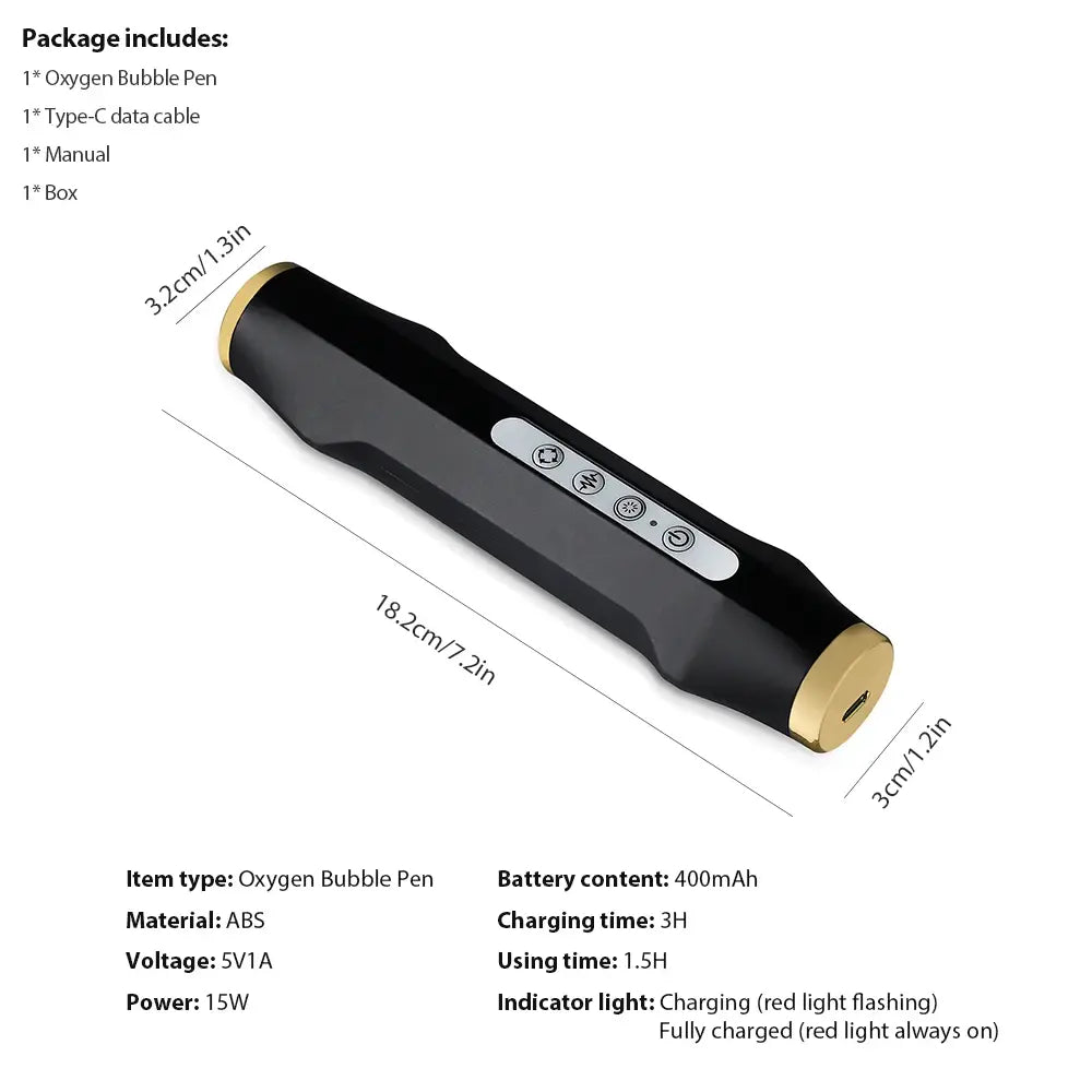 Oxygen Bubble Pen 7 Color Facial CO2 Oxygen Bubble Machine Can Be Matched Serum Gel Facial Skin Care Device Facial SPA CO2 - Nexvibe