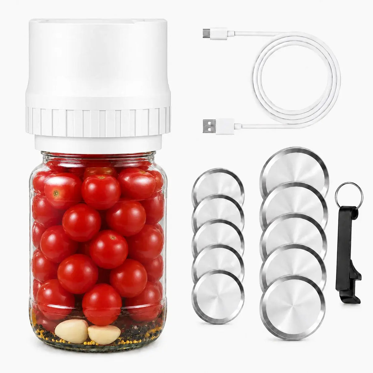 Portable Electric Vacuum Sealer Powerful Air Extraction LED Power Display USB Charging Compatible