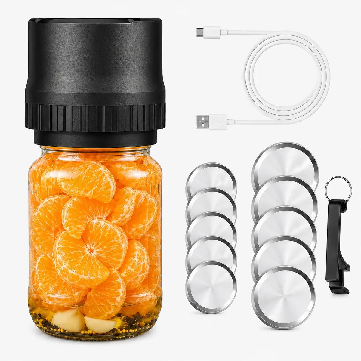 Portable Electric Vacuum Sealer Powerful Air Extraction LED Power Display USB Charging Compatible